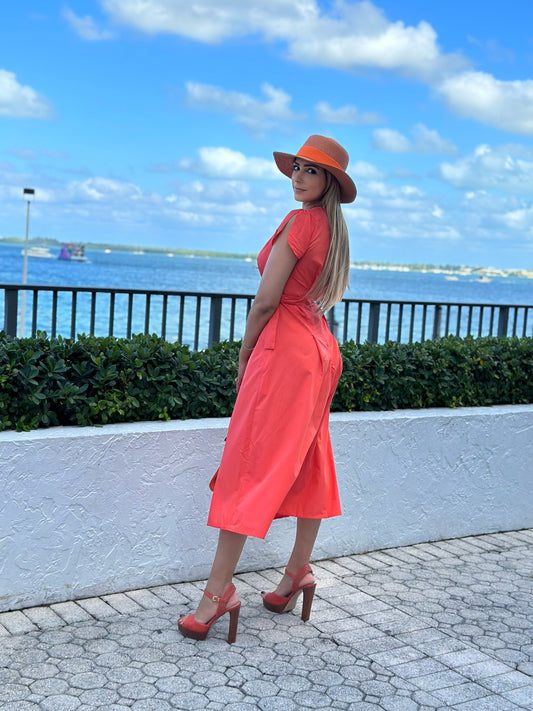 Living coral dress