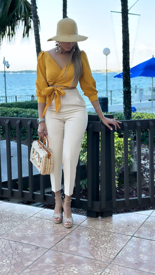 Warm V top