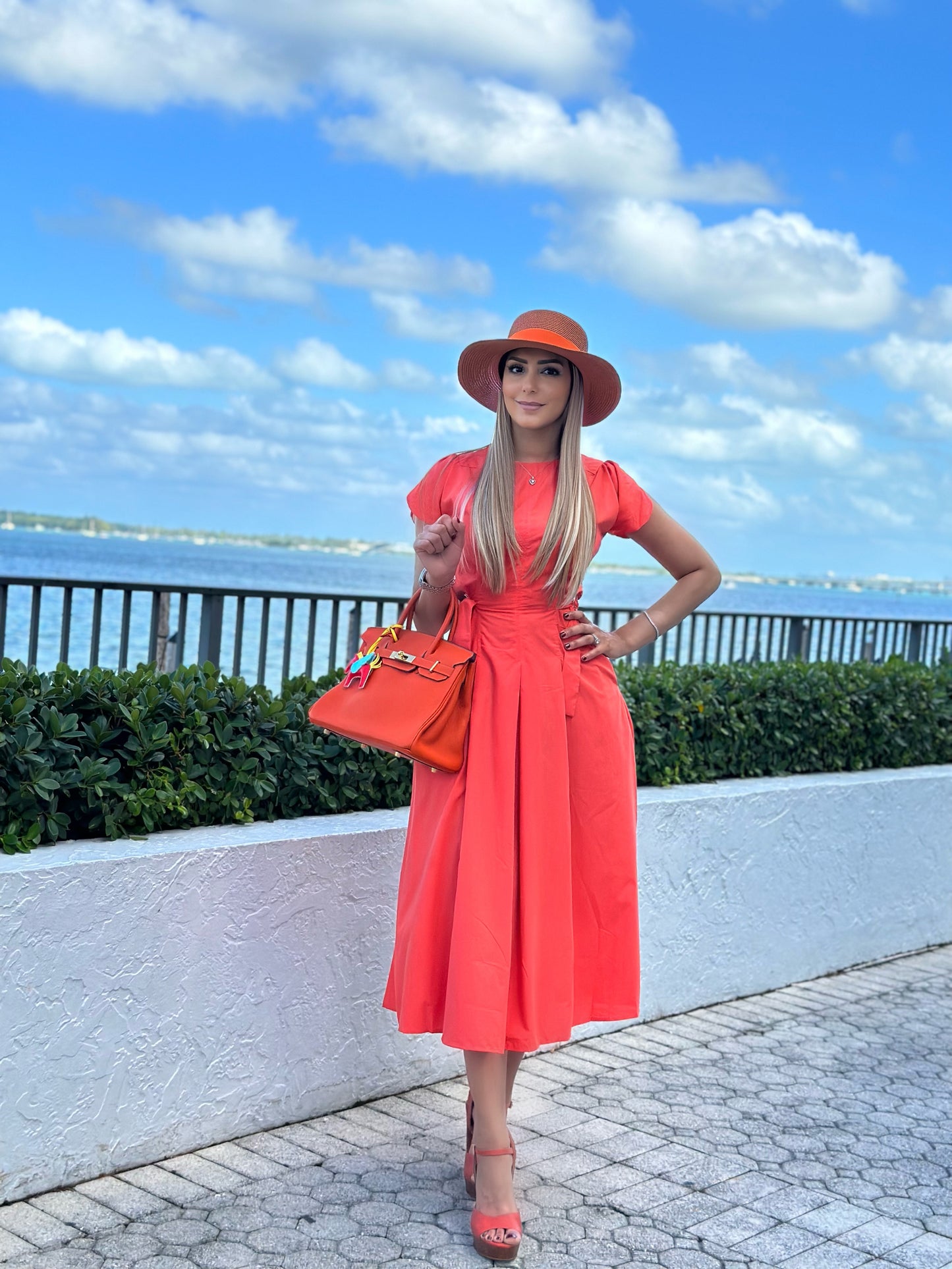 Living coral dress